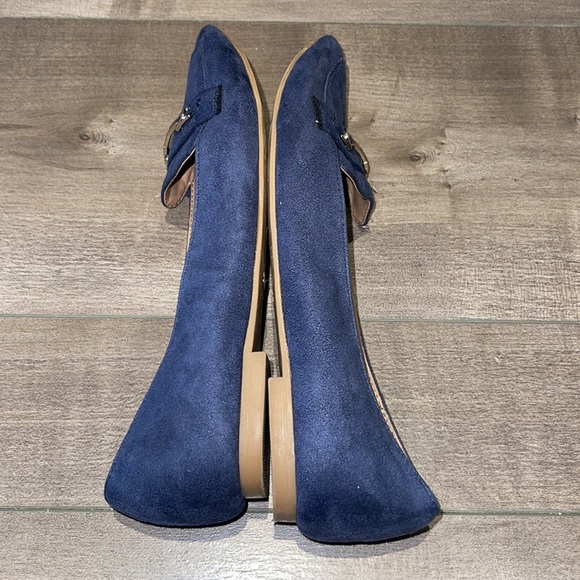 Blue Suede Feel Flats - Picture 3 of 6